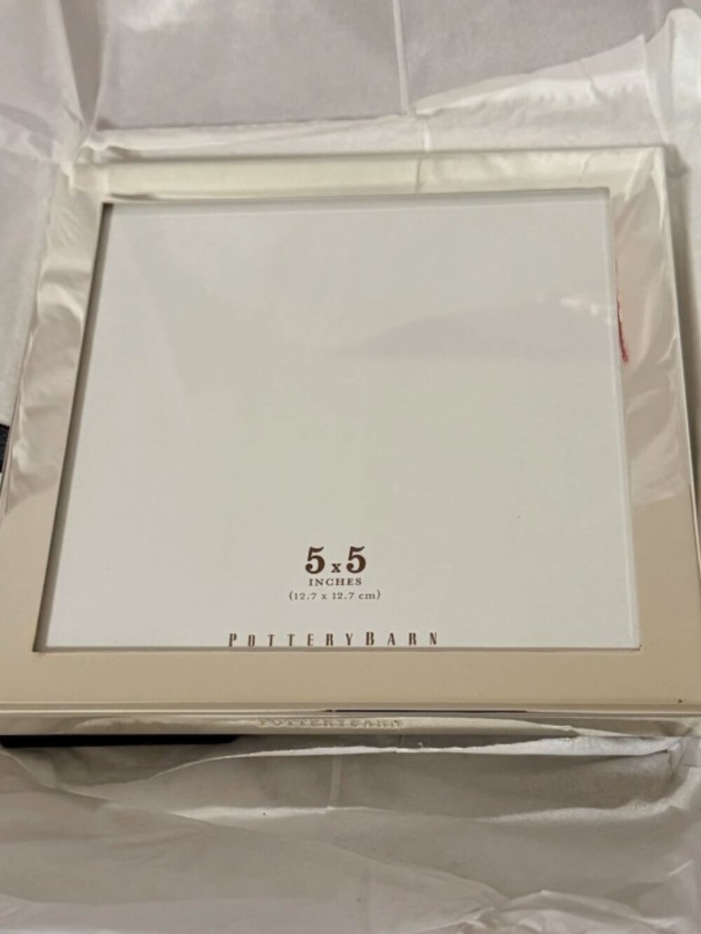 NEW Pottery Barn Modern Silver Frame | Holds a 5x5 Photo | 6333041 NIB Sold Out